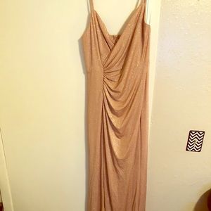 Glittery Gold Prom Dress